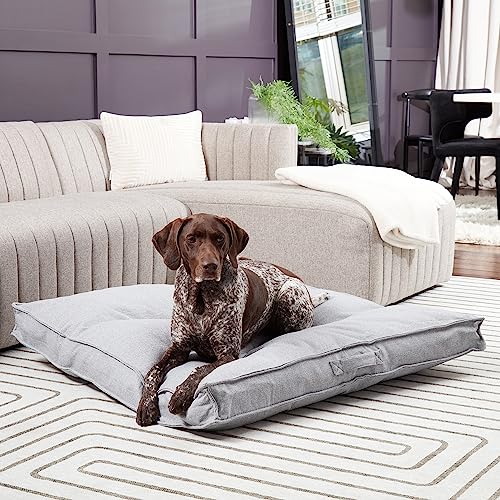 South Pine Porch Mila Square Tufted Pillow Style Dog Bed, Cement, Large (40" x 40") - color: Cement, size: Large (40" x 40")