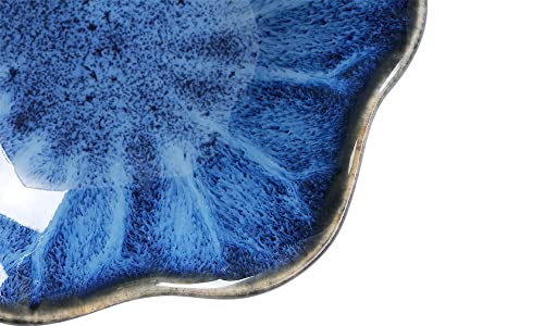 JAMEND CLXP 2PCS Lotus Leaf Shape Ring Holder Dish, Small Key Bowl, Ceramic Trinket Tray Jewelry Dish Organizing Necklace Earrings for Mom Friend Sister, All Jewelries Are NOT Included. Blue+Pink.… - color: Blue+Pink