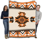 Pure Country Weavers Westward Clay Blanket - Western Tapestry Throw Blanket Woven from Cotton - Made in The USA (72x54) - color: Westward Clay Blanket