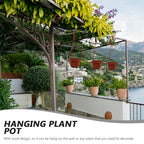 YARNOW Hanging Planters 10 Pack, 3.5 Inch Plastic Plant Pots with Drainage Holes and Hooks for Indoor Balcony Patio Garden