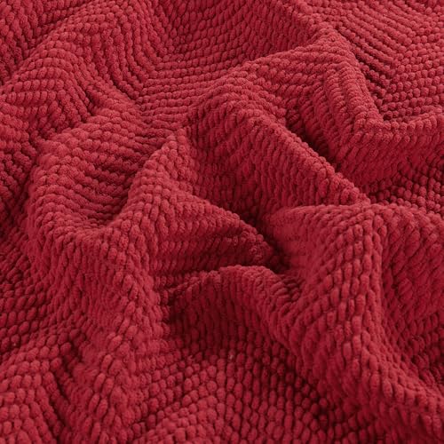 Home Soft Things Red Throw Blanket Knitted Tweed Throw 50'' x 60'', Chili Pepper, Super Soft Cozy Warm Comfortable Breathable Throw for Living Room Chair Couch Bed Sofa Bedroom Home Décor - color: Chili Pepper, size: 50 in x 60 in
