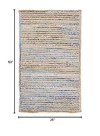 SAFAVIEH Cape Cod Collection Accent Rug - 3' x 5', Natural & Blue, Handmade Flat Weave Jute, Ideal for High Traffic Areas in Entryway, Living Room, Bedroom (CAP250A) - size: 3' x 5' (Rectangular)