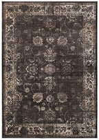 SAFAVIEH Vintage Collection Area Rug - 5'3" x 7'6", Soft Anthracite, Oriental Distressed Viscose Design, Ideal for High Traffic Areas in Living Room, Bedroom (VTG117-330)