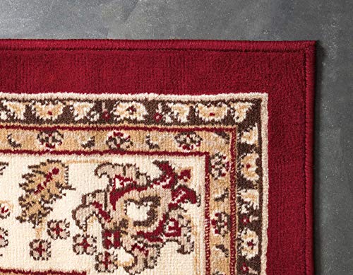 Unique Loom Sialk Hill Collection Area Rug - Washington (2' 2" x 3' 1" Rectangle, Burgundy/ Cream) - color: Burgundy/Cream, size: 2'2" x 3'1" (Rectangular)
