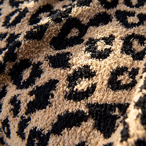 Fluffy Leopard Knitted Throw Blanket for Couch, Lightweight, Soft, Plush, Fluffy, Warm, Cozy - Perfect for Bed, Sofa,Leopard - color: Leopard, size: 51"x71"