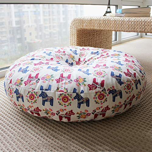 Bohemian Handicrafts Round Floor Seat Cushion Pad,Futon Tatami Seat Mat,Floor Pillow Chair Cushion for Living Room Balcony Outdoor Colorful 45cm(18inch) - color: Colorful, size: 45cm(18inch)