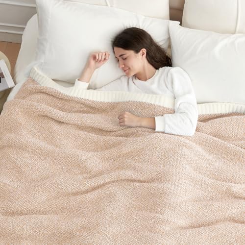 Snuggle Sac Twin XL Bed Blanket 66x90 inches, Super Soft Warm Beige Blankets for Bed, Living Room, Luxurious Microfiber Blanket Dupes, Heather Beige, 66x90 inches - color: Heather Beige, size: Twin-XL(66"x90")