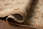 Loloi Chris Loves Julia Rue Collection RUE-01 Wheat/Sage 2'-3" x 3'-9" Accent Rug Jute Neutral Floral Living Room Bedroom Rug - color: Wheat / Sage, size: 2'3" x 3'9" (Rectangular)