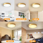 Flush Mount Ceiling Light Gold 12 Inch LED Dimmable Ceiling Light 24W 5CCT(2700K-5000K) Bedroom Lamp Entryway for Bedroom Foyer Kitchen Entryway Closet Hallway - color: Gold