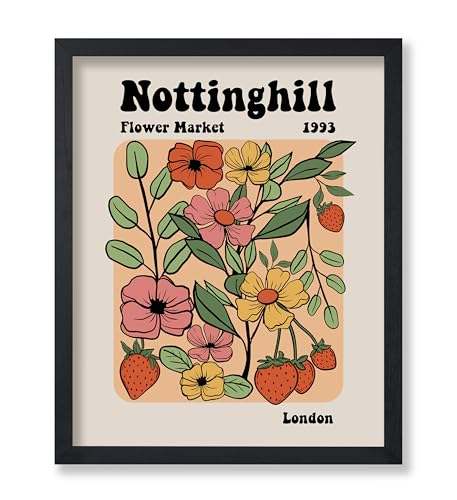 Poster Master Fruit & Flowers Poster - Retro Strawberry Print - Wildflowers Art - Preppy & Trendy Design - Floral Artwork - Chic Boho Decor - Office or Living Room Decor - 8x10 UNFRAMED - color: Style-15, size: 8"L x 10"W