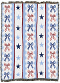 Pure Country Weavers Red White and Lace - Americana Gift Tapestry Throw Blanket Woven from Cotton - Made in The USA (60X80) - color: Red White and Lace, size: 60x80