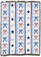 Pure Country Weavers Red White and Lace - Americana Gift Tapestry Throw Blanket Woven from Cotton - Made in The USA (60X80) - color: Red White and Lace, size: 60x80