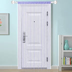 HSYLYM Spaghetti String Curtain for Doorways Privacy Door Frame Tassel Hippy Wall Kitchen Hallway Boho Fringe Curtain Hanging Door Room Dividers Decor 1 Panel（39×86in/100×220cm,Periwinkle）