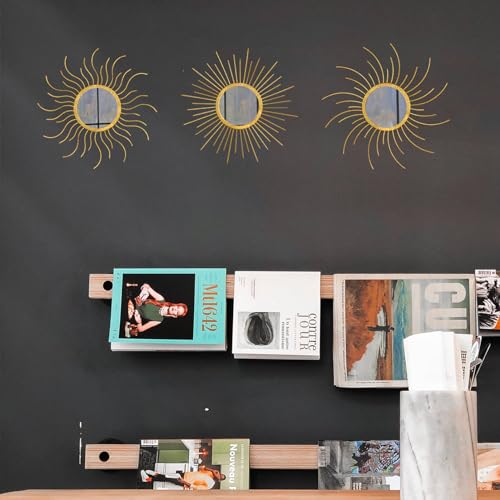 Mirror Decor Sunburst Mirrors Metal Sun Mirror Wall Decor Wall Mirror Home Decorative Wall Art for Living Room Bedroom Entryway - color: Style 5