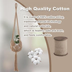 2-Pack Macrame Plant Hangers, Jute Hanging Planters for Indoor Plants for up to 8 Inch Pot Hanging Baskets Boho Plant Holder Basket for Outdoor Home, Handwoven, 35 Inchs