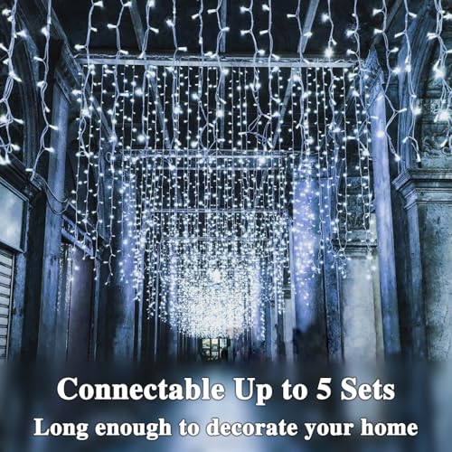 240LED 88Ft Connectable String Lights Indoor Outdoor Clear Wire | Cool White Christmas Lights | Twinkle Fairy Light Plug in with Timer for Bedroom Classroom Wedding Tree Patio Decor - color: Cold White, size: 240LED