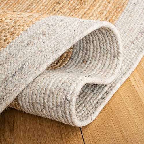 SAFAVIEH Braided Collection 3' Round Beige / Natural BRD910B Handmade Country Cottage Reversible Jute Area Rug - color: Beige/Natural, size: 3' (Round)