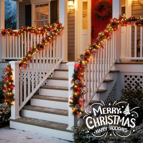 YOUNGAR Clear Christmas Lights Outdoor, 13FT Red&Clear Approved Christmas Tree Lights with Green Wire, Incandescent Mini Light Plug in Indoor Outdoor Tree Patio Garden Xmas Decor,Red Clear,50 Count - color: Red/White, Green Wire, size: 50 Count 1Pack