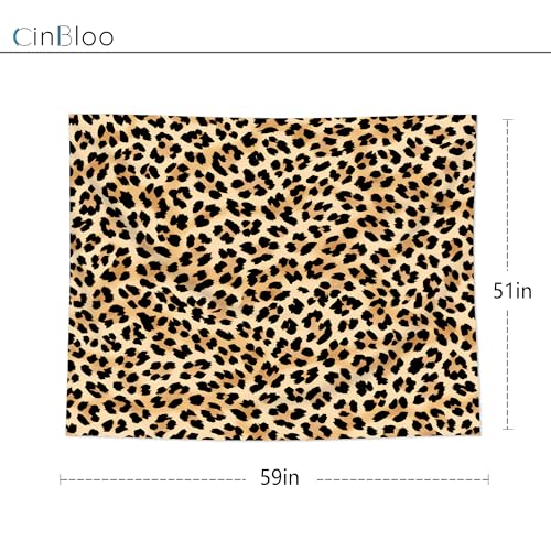 Cinbloo Cheetah Leopard Tapestry 59Wx51H Inch Wildlife Animal Brown Wall Hanging for Womwn Girly Girls Fashion Cute Classroom Home Dorm Decor Art Living Room Bedroom - color: A-Brown