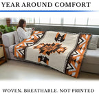 Pure Country Weavers Westward Clay Blanket - Western Tapestry Throw Blanket Woven from Cotton - Made in The USA (72x54) - color: Westward Clay Blanket
