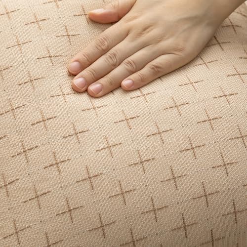 MANDIOO Pack of 2 Burlap Linen Throw Pillow Covers Woven Textured Modern Farmhouse Cushion Covers Pillowcase Decorative Couch Sofa Bed Living Room 12 x 20 Inch Beige - color: Beige, size: 20" x 12" (Pack of 2)