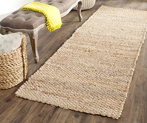 SAFAVIEH Natural Fiber Collection Runner Rug - 2'6" x 6', Natural, Handmade Jute, Ideal for High Traffic Areas in Living Room, Bedroom (NF459A) - size: 2'6" x 6' (Runner)