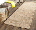 SAFAVIEH Natural Fiber Collection Runner Rug - 2'6" x 12', Natural, Handmade Jute, Ideal for High Traffic Areas in Living Room, Bedroom (NF459A) - size: 2'6" x 12' (Runner)