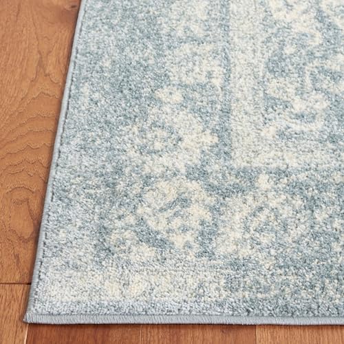 SAFAVIEH Adirondack Collection Accent Rug - 2'6" x 4', Slate & Ivory, Distressed Vintage Floral Design, Non-Shedding & Easy to Clean, Ideal for Front Door, Kitchen, Entryway, Foyer (ADR109T) - color: Slate/Ivory, size: 2'6" x 4' (Rectangular)