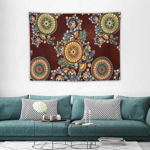 KANEPE Mandala Tapestry Boho Retro Vintage Paisley Indian Pattern Wall Hanging Tapestries Home Decor for Living Room Bedroom Apartments Farmhouse Dorm,40inx30in (102×76cm)【Small】 - color: Boho-3, size: 40Wx30L