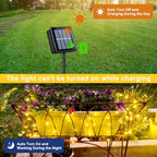 QITONG Warm White Solar Fairy Lights, 2 Pack Each 66ft 200 LED String Lights Outdoor, Silver Wire Solar Christmas Mini Lights - color: Warm White