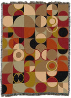 Pure Country Weavers Bauhaus Earth Blanket - Mid Century Modern - Gift Tapestry Throw Woven from Cotton - Made in The USA (60X80) - color: Bauhaus Earth, size: 60X80
