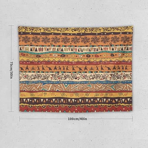 Boho Tribal Abstraction Tapestry, Retro Country Tribal Brown Bohemia Tapestries Home Decor for Living Room Bedroom Decoration 40in Wx30in H (102×76cm) - color: Bohemian Tapestry-17, size: 40in"Wx30in"H (102×76cm)