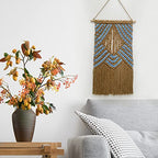 BMIDRUT Hanging Macrame Tapestry Dream Catchers Hand Woven Tapestries Boho Wall Art Decor Home Wall Decor Wall Pediment - size: 26"L x 16"W