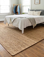 Rugs.com Hand Braided Jute Rug – 8' x 10' Natural Flatweave Rug Perfect for Living Rooms, Large Dining Rooms, Open Floorplans - size: 8' x 10'