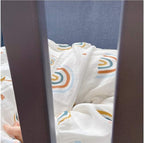 Rainbow Muslin Quilt Baby Blanket - Silky Soft and Breathable Summer Blanket for Toddler - Oversized 47" x 47" - 2 Layers Muslin Swaddle Blankets for Baby Boy and Girl (B Rainbow)
