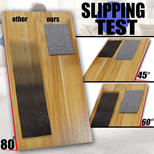 Non Slip Rug Pad Grippers - 7x10, 1/4" Thick, Felt + Rubber Double Layers Area Carpet Mat Tap, Provides Protection and Cushioning for Hardwood or Tile Floors - size: 7'X10', style: Felt + Rubber- 1/4" Thick