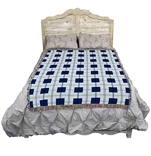 Pure Country Weavers Blueberry Plaid Blanket - Gift Tapestry Throw Woven from Cotton - Made in the USA (72x54) - color: Blueberry
