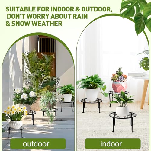 ESRICH 10 Pack Plant Stand, Metal Plant Stands for Outdoor Indoor Plants, Heavy Duty Plant Stands for Multiple Plant, Anti-Rust Iron Plant Pot Shelffor Planter, Potted Plant Holder for Garden Home