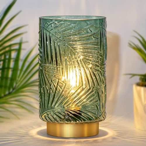 Battery Operated Table Lamp, Cordless Lamps for Home Décor, Nightlight with LED Bulb with Timer for Living Room Bedroom Tabletop Entryway Centerpiece Gift(S Green) - color: Green, size: Small