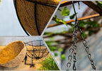 Kingbuy 12-Inch Metal Hanging Basket with Coconut Liner - Rust-Resistant Wire Planter Flower Pot Holder for Indoor Outdoor Plants, Garden Balcony Patio Decoration - 2 Pack