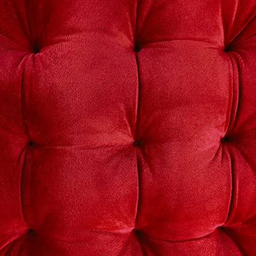 ELFJOY 4 Pack Chair Cushions for Dining Chairs Chair Pads Cushion for Kitchen Office Tufted Square Seat Cushion with Ties (U Shape Red) - color: U Shape Red