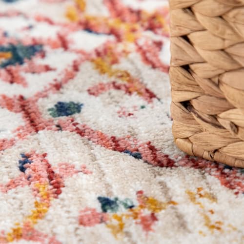 Paco Home Vintage Rug Oriental Design with Modern Ornaments in Faded Cream, Size: 2'8" x 4'11" - color: Cream, size: 2'8" x 4'11" (Rectangular)