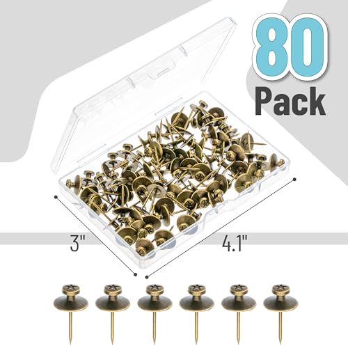 Mr. Pen- Double Headed Picture Hanging Nails, 80 Pack, Bronze, Picture Nails, Tacks for Wall Hangings, Pins, Thumb Tacks, Picture Hangers - color: Bronze, size: 80 Pack