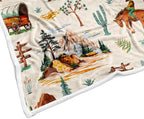 Western Cowboy Blankets, Vintage Western Cowboy Throw Blankets, Soft, Flannel, Warm, West Cowboy Ride Horse Flannel Throw Blanket Rustic Cowboy Bed Blankets–All Seasons 60X90 Inch
