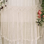 kiido Macrame Wall Hanging, Hanging Wall Tapestry Large Bohemian Wall Decoration Macrame Curtain fringe Backdrop Wall Decor for Wedding Living Room Bedroom Gallery, 38"x 33"