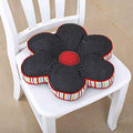vctops Flower Shaped Chair Pad Farmhouse Polka Dot Chair Seat Cushion Pad Soft Comfy Cotton Cushion Pillow (302-2 Black, 16"x16") - color: 302-2 Black