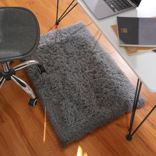 Ophanie Small Rug Upgrade Non Slip Throw Bedside Area Rugs, Fluffy Soft Grey Mini Bedroom Carpet, Affordable Door Entryway Indoor Inside Front Entrance Dog 2x3 Mat, Home Decor Aesthetic, Nursery - color: 1- Grey, size: 2' x 3' (Rectangular)