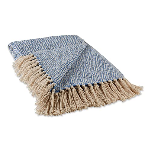 DII Diamond Throw Collection Cotton Woven, 50x60, Artichoke - color: Artichoke