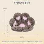 MOONBEEKI Cat Paw Cushion Chair Comfy Kawaii Plush Seat Cushions Shape Lazy Pillow for Gamer Chair 28"x 24" Cozy Floor Cute Seat Kawaii for Girl Worker Gift, Dining Room Bedroom Decorate （Chocolate）