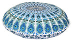 32" Peacock Mandala Bohemian Yoga Meditation Floor Pillow Cover Comfortable Home Car Bed Sofa Cushion Couch Seating Large Zipped Throw (32 inches, Turquoise) - color: Turquoise